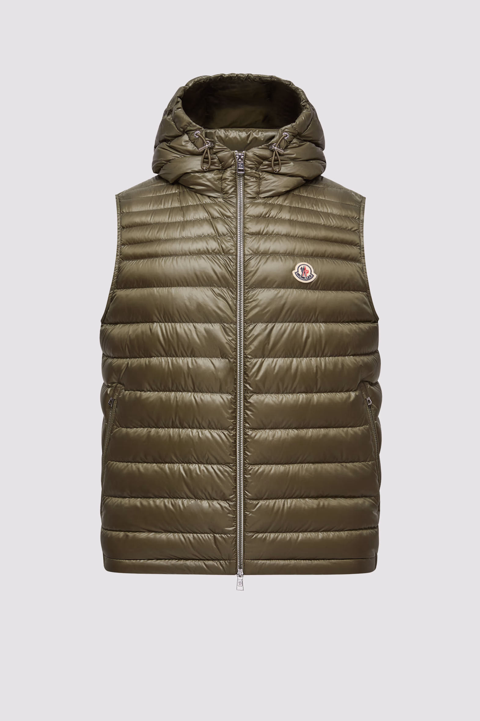 Orant Hooded Down Vest Men Olive Green Moncler 2